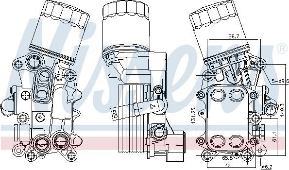 Nissens 91311 - Масляний радіатор, рухове масло autozip.com.ua