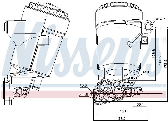 Nissens 91338 - Масляний радіатор, рухове масло autozip.com.ua