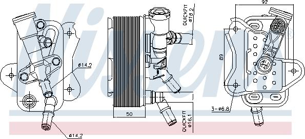 NISSENS 91299 - Масляний радіатор, автоматична коробка передач autozip.com.ua