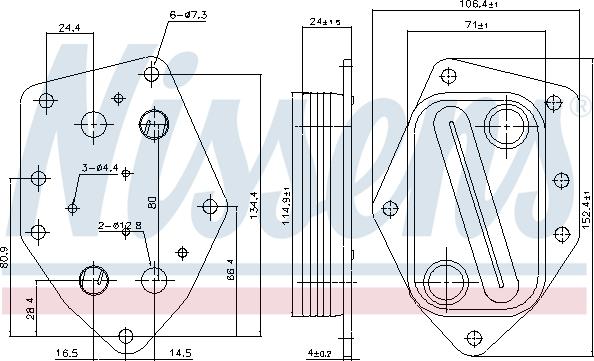 Nissens 91296 - Масляний радіатор, рухове масло autozip.com.ua