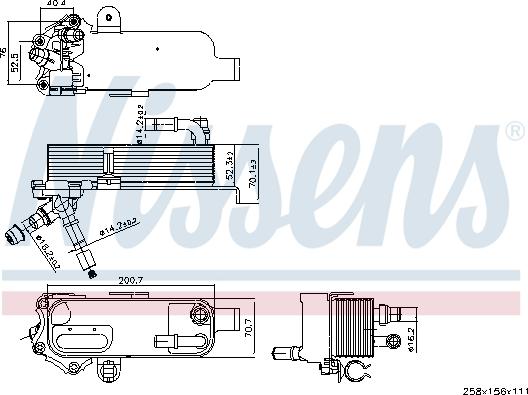 Nissens 91298 - Масляний радіатор, рухове масло autozip.com.ua