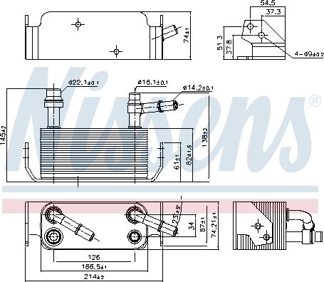 Nissens 91280 - Масляний радіатор, автоматична коробка передач autozip.com.ua