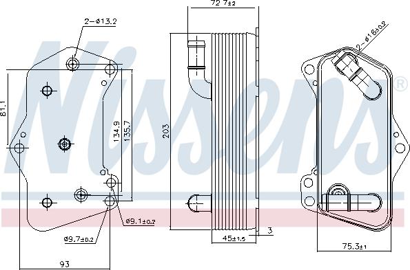 NISSENS 91281 - Масляний радіатор, автоматична коробка передач autozip.com.ua