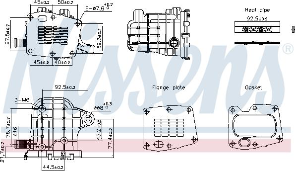 Nissens 989493 - Радіатор, рециркуляція ОГ autozip.com.ua