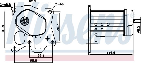 Nissens 989455 - Радіатор, рециркуляція ОГ autozip.com.ua