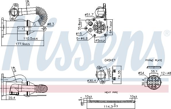 Nissens 989453 - Радіатор, рециркуляція ОГ autozip.com.ua