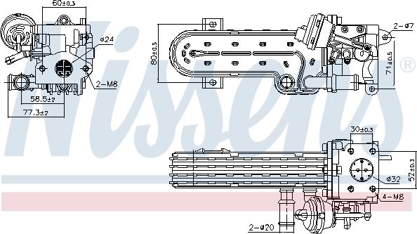 Nissens 989413 - Радіатор, рециркуляція ОГ autozip.com.ua