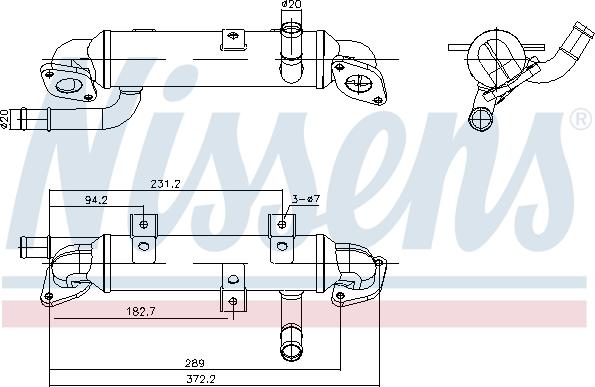 Nissens 989417 - Радіатор, рециркуляція ОГ autozip.com.ua