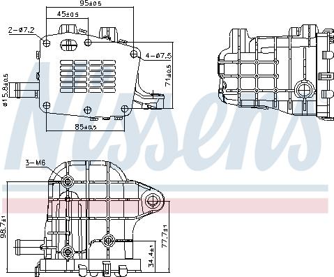 Nissens 989481 - Радіатор, рециркуляція ОГ autozip.com.ua