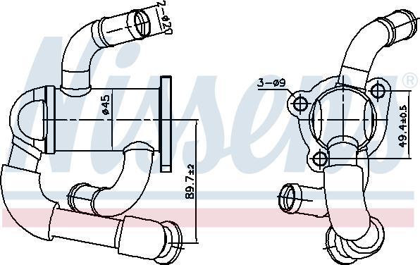 Nissens 989433 - Радіатор, рециркуляція ОГ autozip.com.ua