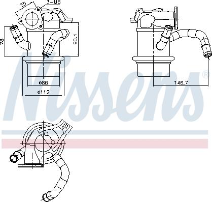 NISSENS 989421 - Радіатор, рециркуляція ОГ autozip.com.ua