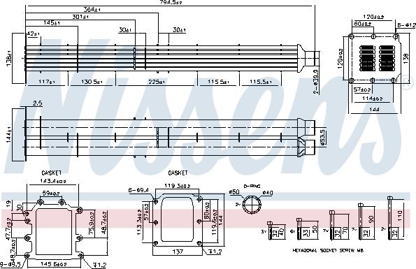 NISSENS 989568 - Радіатор, рециркуляція ОГ autozip.com.ua