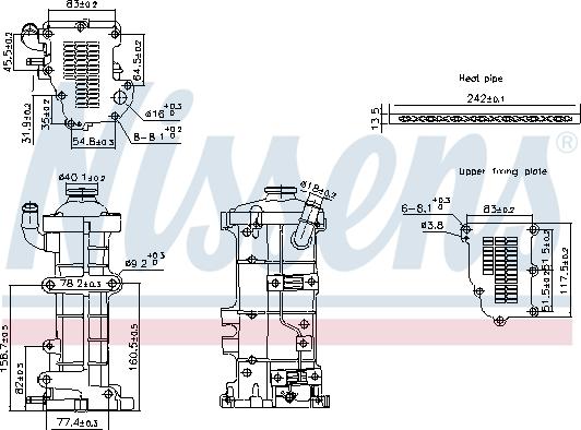 Nissens 989503 - Радіатор, рециркуляція ОГ autozip.com.ua