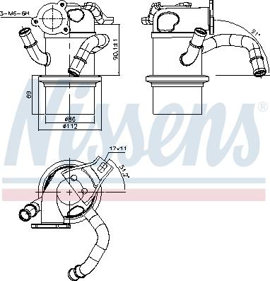 Nissens 989315 - Радіатор, рециркуляція ОГ autozip.com.ua