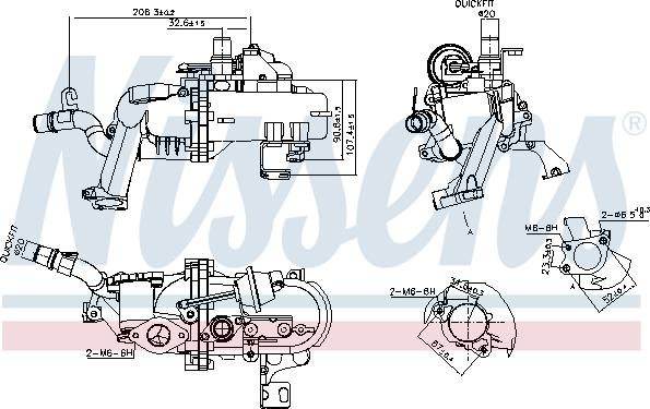 Nissens 989285 - Радіатор, рециркуляція ОГ autozip.com.ua