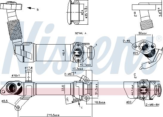 Nissens 989281 - Радіатор, рециркуляція ОГ autozip.com.ua