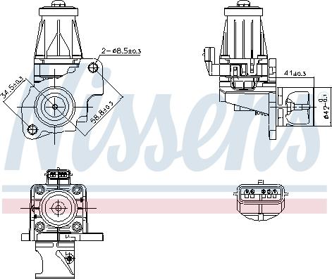 Nissens 98401 - Клапан повернення ОГ autozip.com.ua