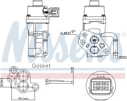 NISSENS 98168 - Клапан повернення ОГ autozip.com.ua