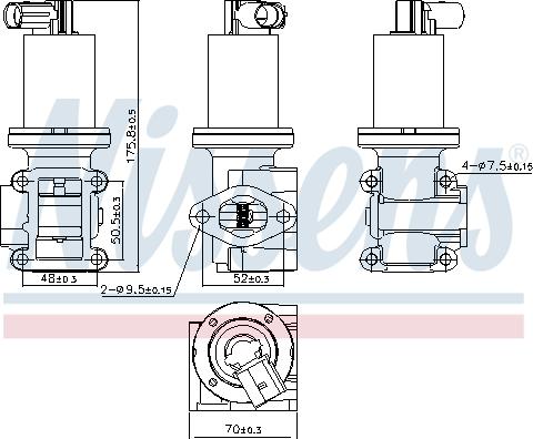 NISSENS 98180 - Клапан повернення ОГ autozip.com.ua