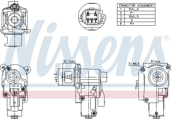 Nissens 98174 - Клапан повернення ОГ autozip.com.ua