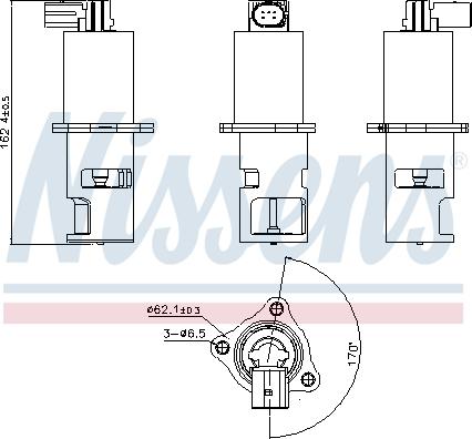 Nissens 98172 - Клапан повернення ОГ autozip.com.ua