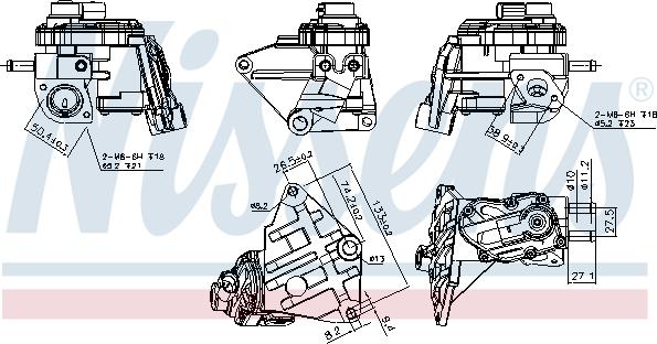 Nissens 98348 - Клапан повернення ОГ autozip.com.ua