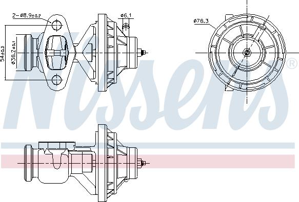 Nissens 98342 - Клапан повернення ОГ autozip.com.ua