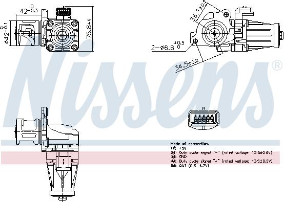 NISSENS 98376 - Клапан повернення ОГ autozip.com.ua