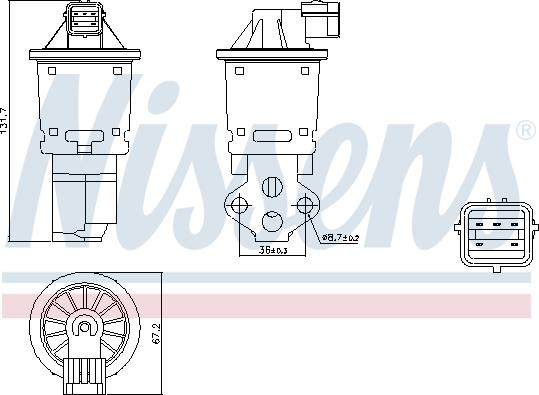 Nissens 98247 - Клапан повернення ОГ autozip.com.ua