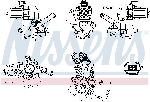 Nissens 98238 - Клапан повернення ОГ autozip.com.ua