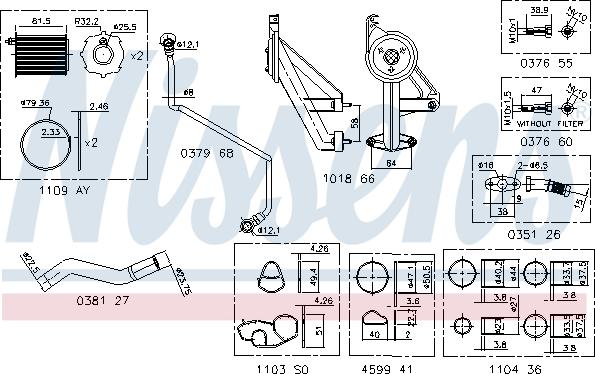 Nissens 9300910 - Монтажний комплект, компресор autozip.com.ua