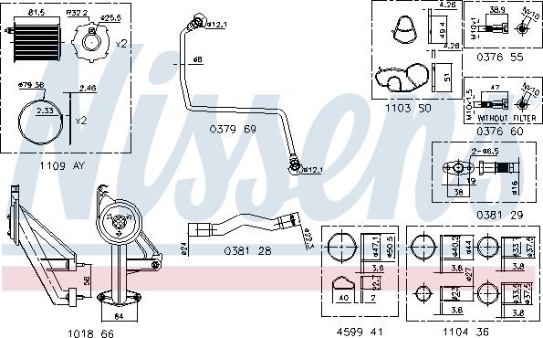 Nissens 9300911 - Монтажний комплект, компресор autozip.com.ua