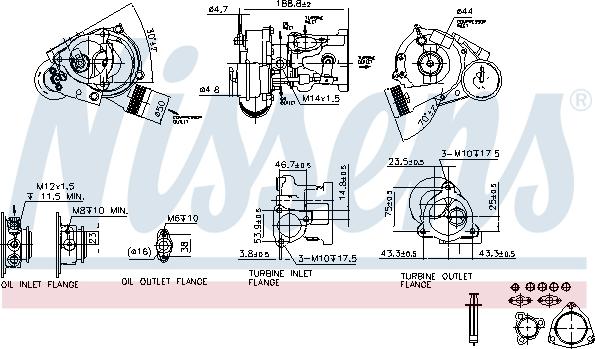 Nissens 93021 - Турбіна autozip.com.ua