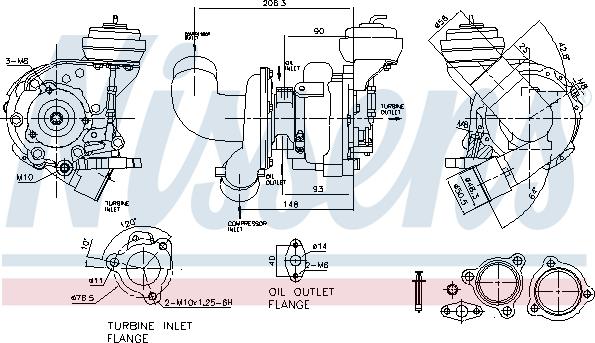 Nissens 93108 - Компресор, наддув autozip.com.ua