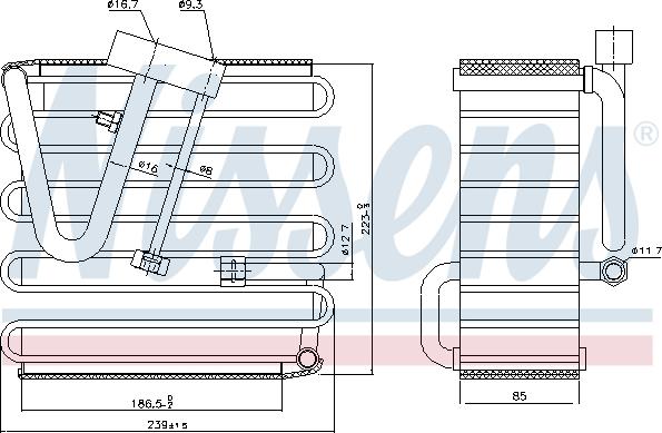 Nissens 92023 - Випарник, кондиціонер autozip.com.ua