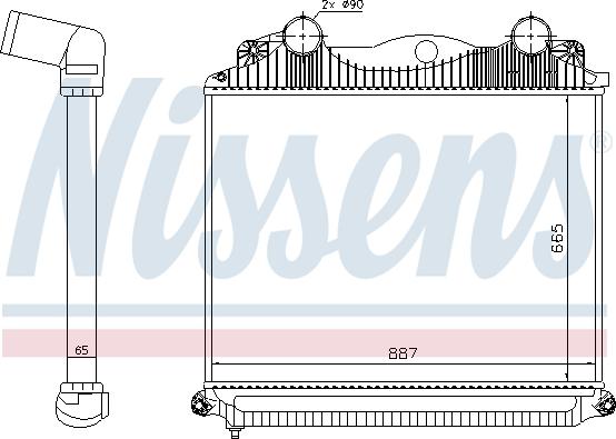 Nissens 97049 - Интеркулер autozip.com.ua