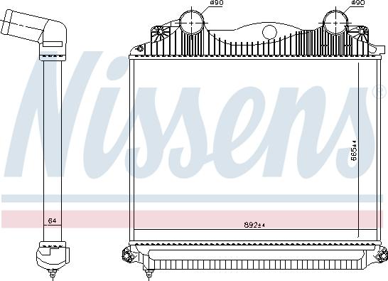 Nissens 97048 - Интеркулер autozip.com.ua