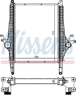 Nissens 97067 - Интеркулер autozip.com.ua