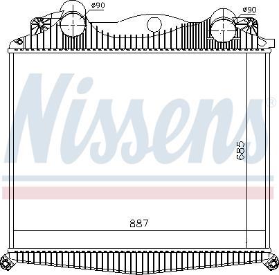 Nissens 97015 - Интеркулер autozip.com.ua