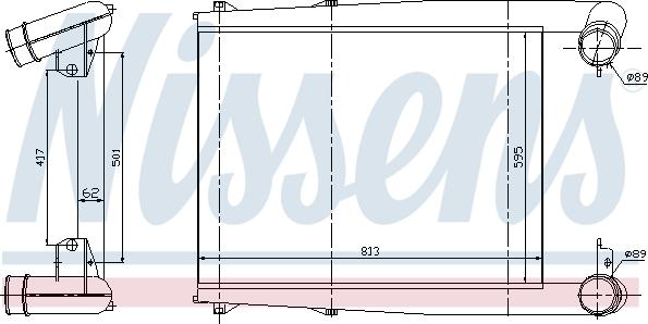 Nissens 97025 - Интеркулер autozip.com.ua