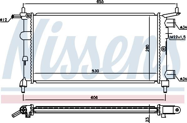 Nissens 694520 - Радіатор, охолодження двигуна autozip.com.ua