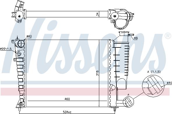 Nissens 695966 - Радіатор, охолодження двигуна autozip.com.ua