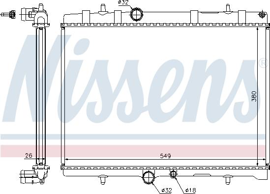 Nissens 695550 - Радіатор, охолодження двигуна autozip.com.ua