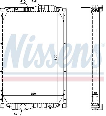 Nissens 69604A - Радіатор, охолодження двигуна autozip.com.ua