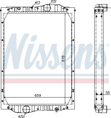 Nissens 69603A - Радіатор, охолодження двигуна autozip.com.ua