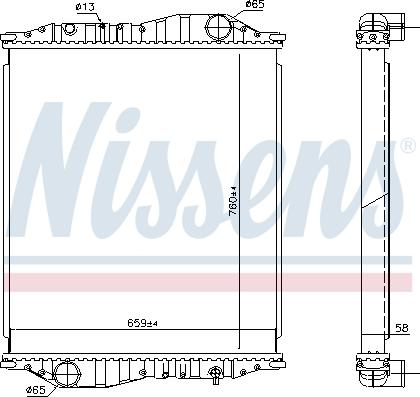 Nissens 69602A - Радіатор, охолодження двигуна autozip.com.ua