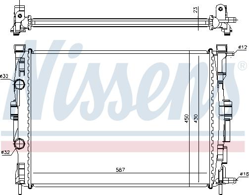 Nissens 690669 - Радіатор, охолодження двигуна autozip.com.ua