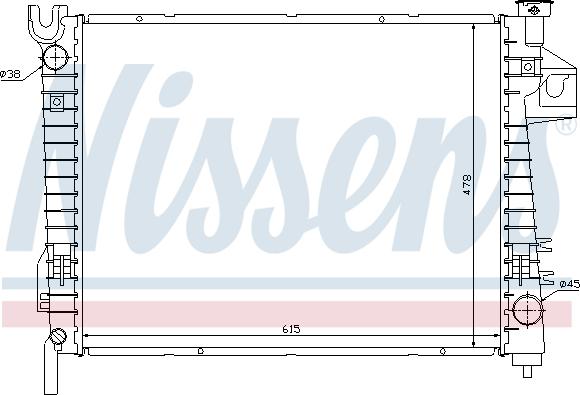 NISSENS 69018 - Радіатор, охолодження двигуна autozip.com.ua