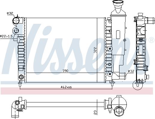 NISSENS 690382 - Радіатор, охолодження двигуна autozip.com.ua