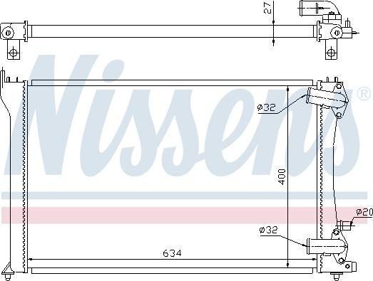 Nissens 691853 - Радіатор, охолодження двигуна autozip.com.ua